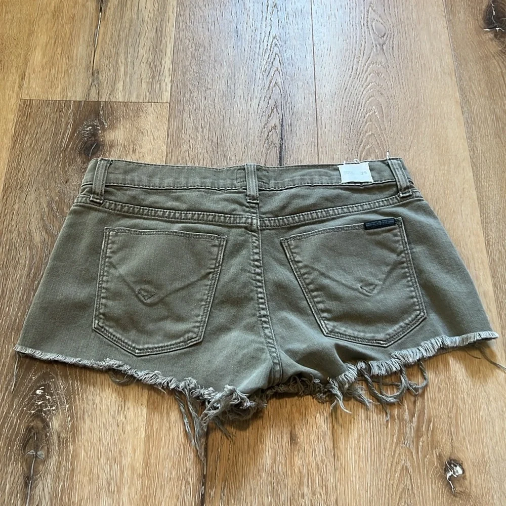 Hudson Kenzie Cut off Denim Shorts Green Size 25